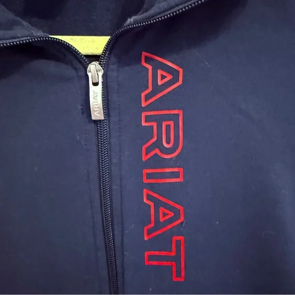 Ariat full zip sweatshirt girls size S/8 blue western wear cowgirl horse ranch - Picture 4 of 10